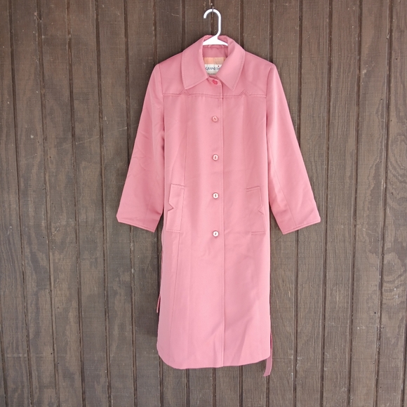 Vintage Grand Tier Trench Coat Dusty Rose - Picture 5 of 12